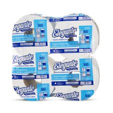 Papel Higiénico JUMBO CONO GRANDE ELEGANTE 8 ROLLOS 300 MTR